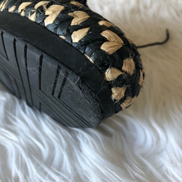 sz 9 rare ROBERT CLERGERIE raffia platform oxfords - Picture 4 of 6